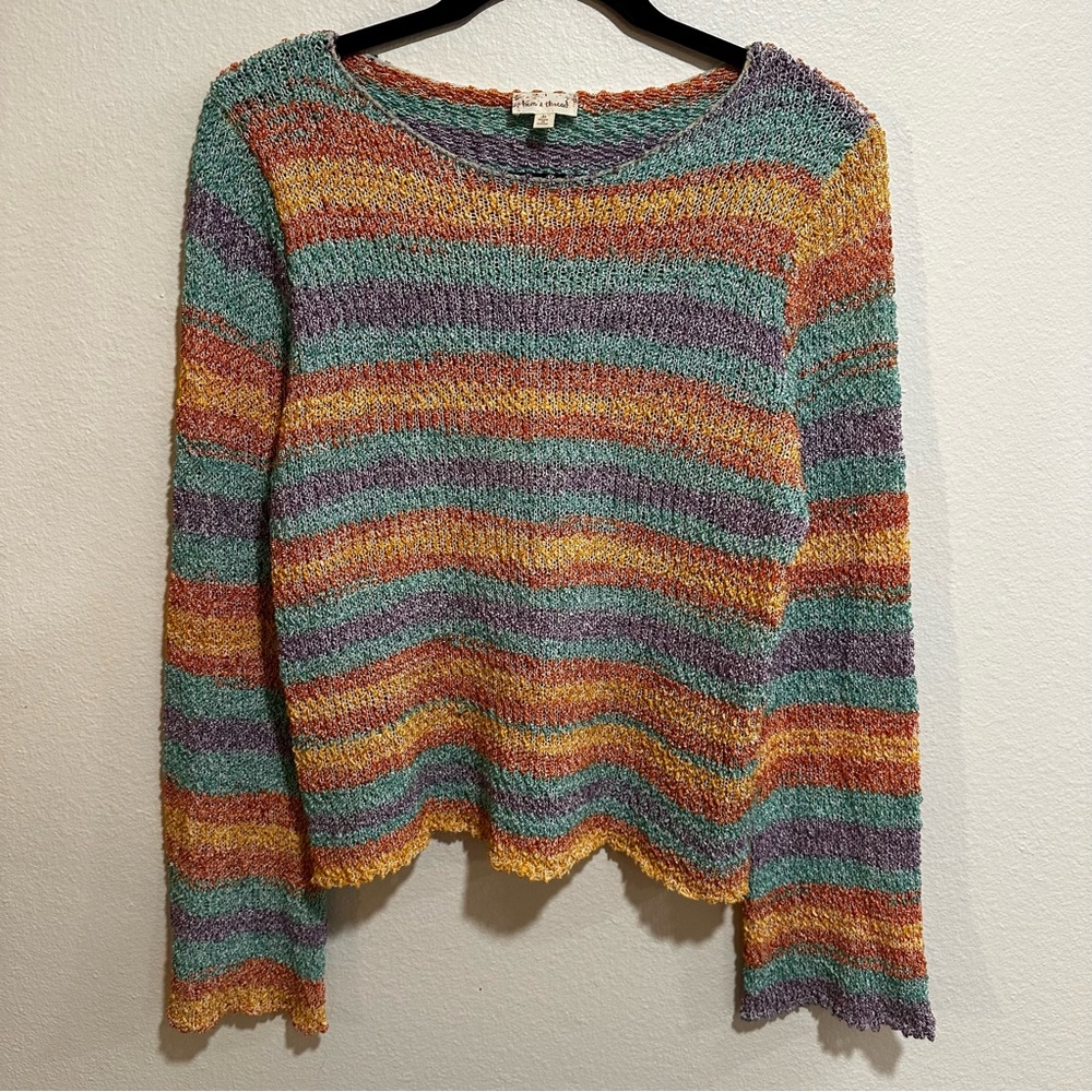 Hem & Thread Colorful Knit Top